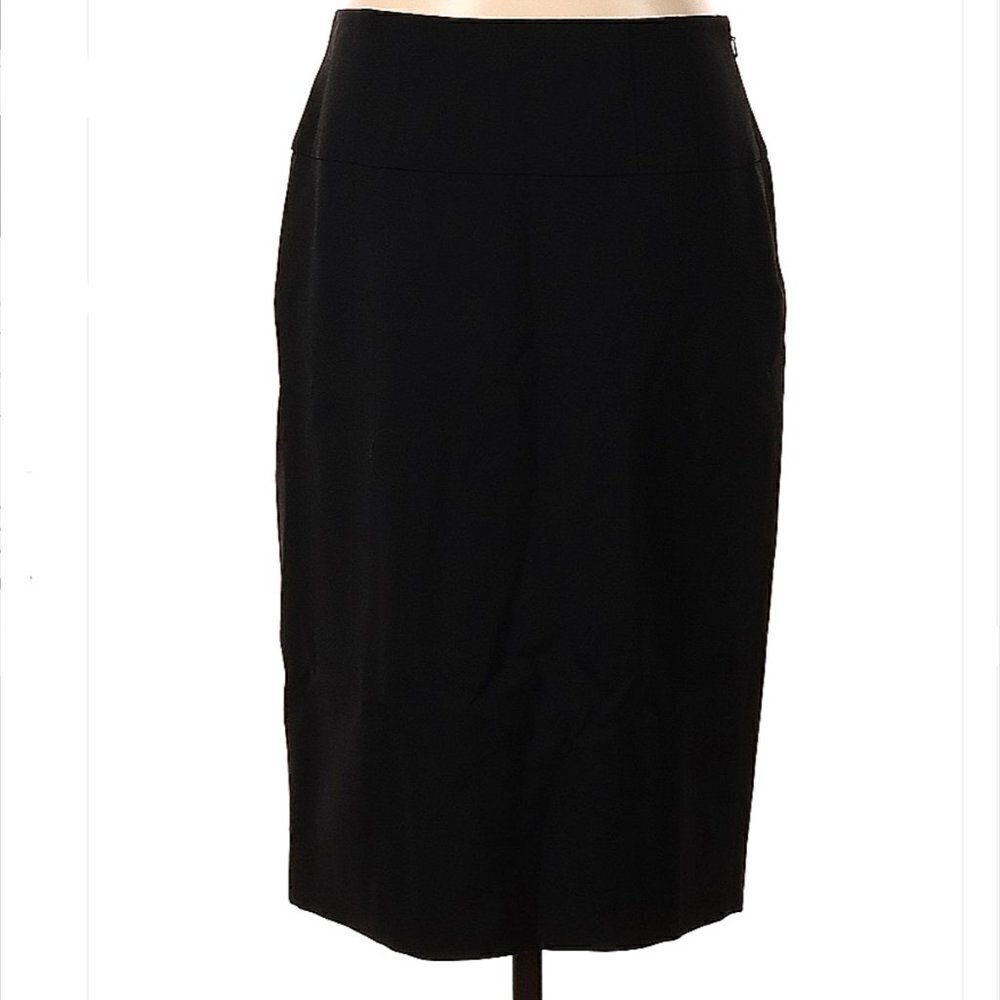 W by Worth Black Wool Pencil Skirt Size 4 - Picture 1 of 3